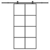 vidaXL Ușă glisantă cu set feronerie 102,5x205 cm sticlă ESG/aluminiu