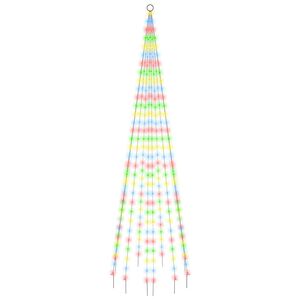 vidaXL Brad de Crăciun pe catarg, 310 LED-uri, multicolor, 300 cm