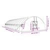 vidaXL Seră cu cadru din oțel, alb, 96 m&sup2;, 16x6x2,85 m