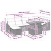 vidaXL Set de canapele pentru grădină cu pernă 8 pcs Bej Rattan poli