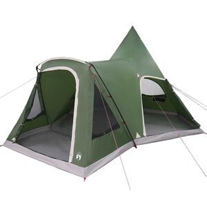 vidaXL Cort Teepee pentru 5 Persoane 5 persoană Verde