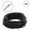 vidaXL Cord din Piele Negru &Oslash;1 mm x 5 m Piele