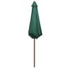 vidaXL Umbrelă de soare cu st&acirc;lp de lemn 270 x 270 cm, verde