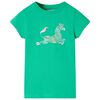 vidaXL Tricou pentru copii, verde, 128