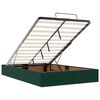 vidaXL Cadru de pat otoman cu saltele, catifea verde închis 120x190cm