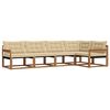 vidaXL Set de canapele de exterior 5 buc. Natural și Bej