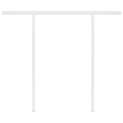 vidaXL Copertină retractabilă manual cu stâlpi, albastru/alb, 3x2,5 m