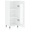 vidaXL Servantă, alb extralucios, 34,5x34x90 cm, lemn compozit
