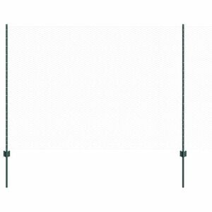 vidaXL Gard hexagonal cu st&acirc;lp 100 x 1,6 m Oțel cu strat de PVC Verde