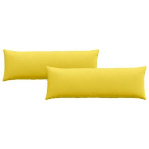 vidaXL Perne pentru canapea 2 pcs Galben Deschis 120 x 40 cm țesătură