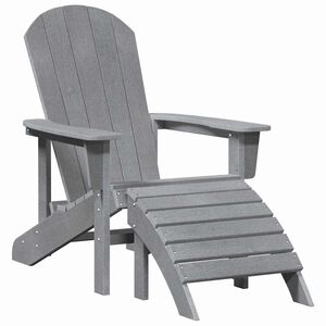vidaXL Scaun Adirondack Gri deschis 82 x 74 x 92 cm HDPE