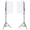 vidaXL Kit studio foto cu set de lumină și fundal