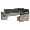 vidaXL Set canapele de grădină cu perne 10 piese gri deschis poliratan