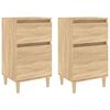 vidaXL Noptiere, 2 buc., stejar sonoma, 40x35x70 cm, lemn prelucrat