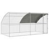vidaXL Cușcă pentru găini cu 1 ușă 2 buc. Argintiu 400x200x200cm