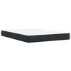 vidaXL Pat box spring cu saltea, negru, 140x190 cm, catifea