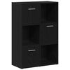 vidaXL Bibliotecă/Separator de cameră, stejar negru, 60,5x30x90 cm, lemn prelucrat