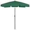 vidaXL Umbrelă de soare de plajă, verde, 180x120 cm