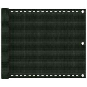 vidaXL Paravan de balcon, verde &icirc;nchis, 75x300 cm, HDPE