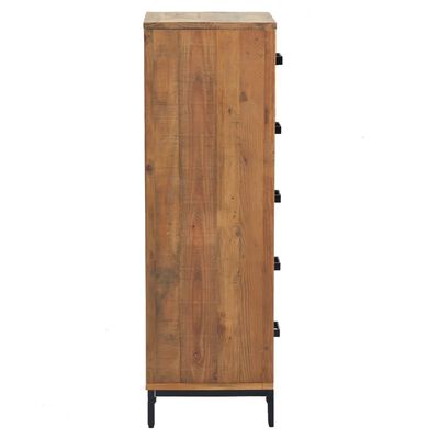 vidaXL Dulap cu sertare, 42x35x110 cm, lemn masiv de pin reciclat
