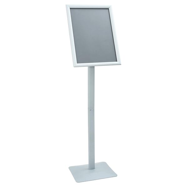 vidaXL Suport poster tip pedestal Argintiu 32,5 x 27 x 126 cm