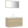 vidaXL Set mobilier de baie, stejar Sonoma, lemn prelucrat