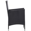 vidaXL Set mobilier de exterior cu perne, 7 piese, negru, poliratan