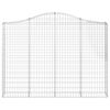 vidaXL Coșuri gabion arcuite 14 buc, 200x30x140/160cm, fier galvanizat