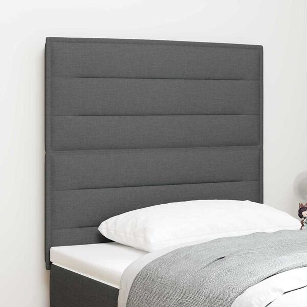 vidaXL Tăblie cap cu headboard Gri închis 80 cm Piele artificială