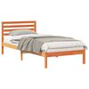 vidaXL Cadru de pat Maroniu cerat 100 x 210 cm Lemn de pin masiv