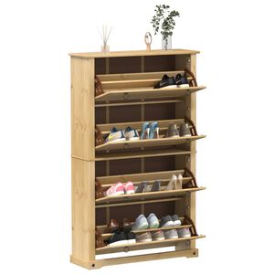 vidaXL Dulap pantofi "Corona", 99x32x163,5 cm, lemn masiv de pin