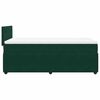 vidaXL Pat box spring cu saltea, verde &icirc;nchis, 90x200 cm, catifea