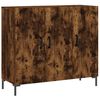 vidaXL Dulap, stejar fumuriu, 90x34x80 cm, lemn compozit