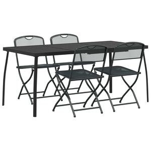 vidaXL Set de Mobilier pentru Exterior 5 pcs Antracit Fier și Oțel