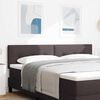 vidaXL Tăblie cap cu headboard Manual Maro &icirc;nchis 180 cm țesătură