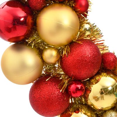 vidaXL Coroană de Crăciun, roși și auriu, 45 cm, polistiren