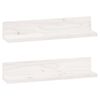 vidaXL Rafturi de perete, 2 buc., alb, 50x11x9 cm, lemn masiv de pin