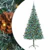 vidaXL Brad de Crăciun artificial cu 300 LED Verde 210 cm PVC și Oțel
