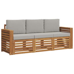 vidaXL Seturi de canapele cu pernă 3 pcs Gri natural și deschis