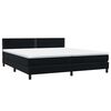 vidaXL Pat box spring cu saltea, negru, 180x220 cm, catifea