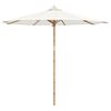 vidaXL Parasol de Grădină &Oslash; 270 x 260 cm Bambus Rotund Alb crem