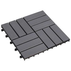 vidaXL Plăci pentru Deck 10 pcs Gri 30 x 30 cm Lemn de Acacia