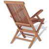 vidaXL Set mobilier exterior cu scaune pliabile, 11 piese, lemn de tec