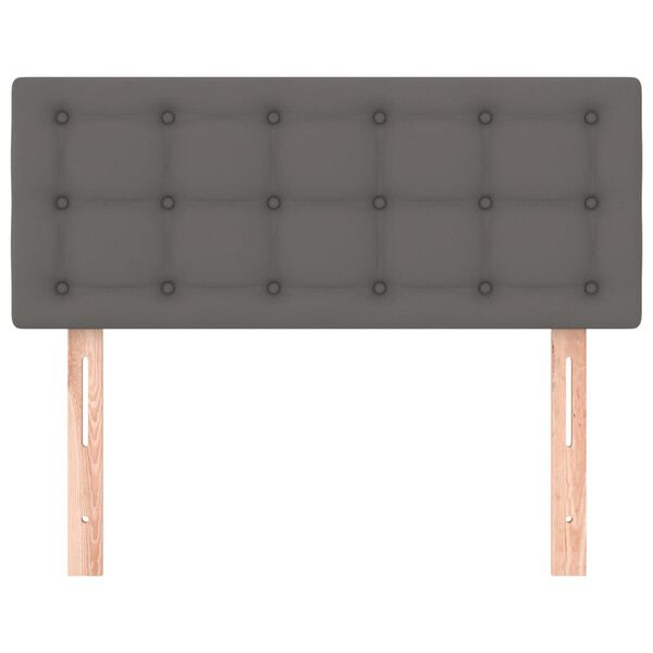 vidaXL Tăblie de pat, gri, 100x5x78/88 cm, piele ecologică