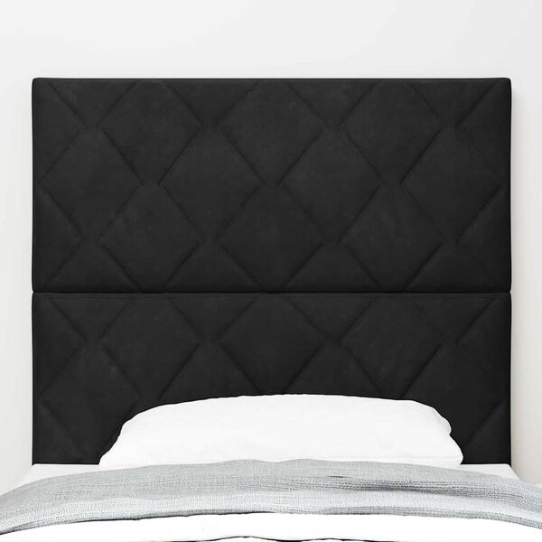 vidaXL Tăblie cap cu headboard Negru 100 cm Catifea