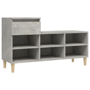 vidaXL Pantofar, gri beton, 102x36x60 cm, lemn prelucrat