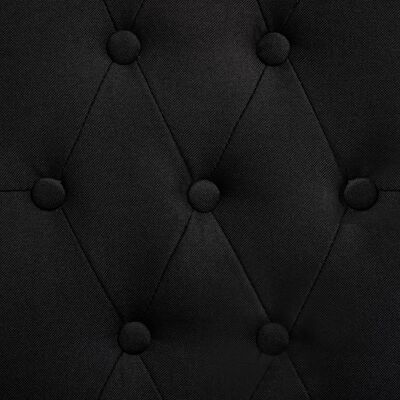 vidaXL Scaune de sufragerie, 6 buc. negru, material textil
