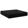 vidaXL Rafturi de perete, 4 buc., negru extralucios, 40x23x3,8 cm, MDF