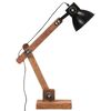 vidaXL Lampă de birou industrială, negru, 58x18x90 cm, E27, rotund
