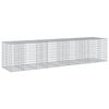 vidaXL Coș gabion cu capac, 450x100x100 cm, fier galvanizat
